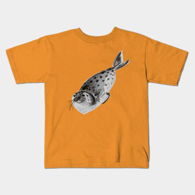 Common seal Kids T-Shirt by belettelepink